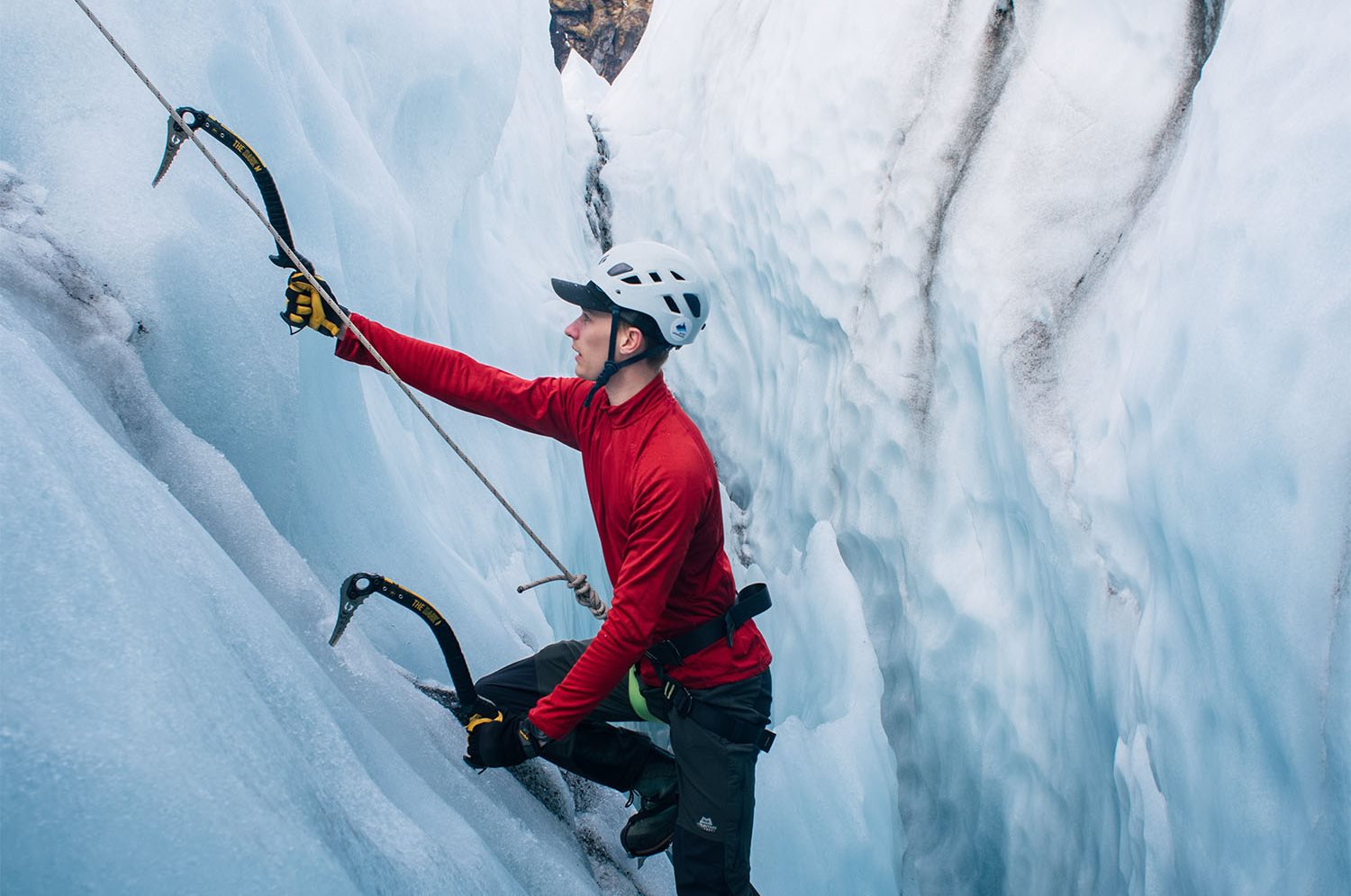 Go ice climbing with an expert glacier guide.