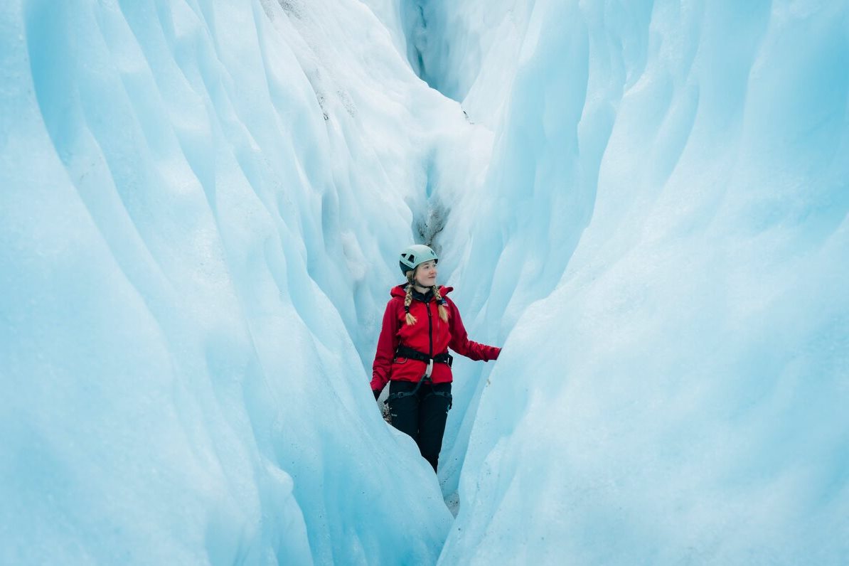 Wander Through Glacier Crevasse Maze skaftafell glacier maze