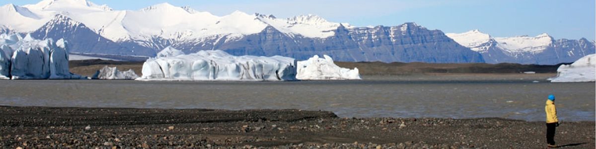 Glacier hike panorama view