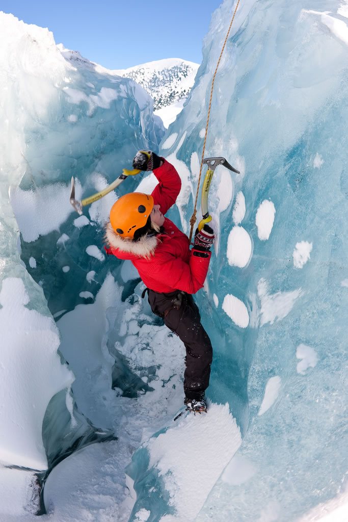 Ice climbing Iceland