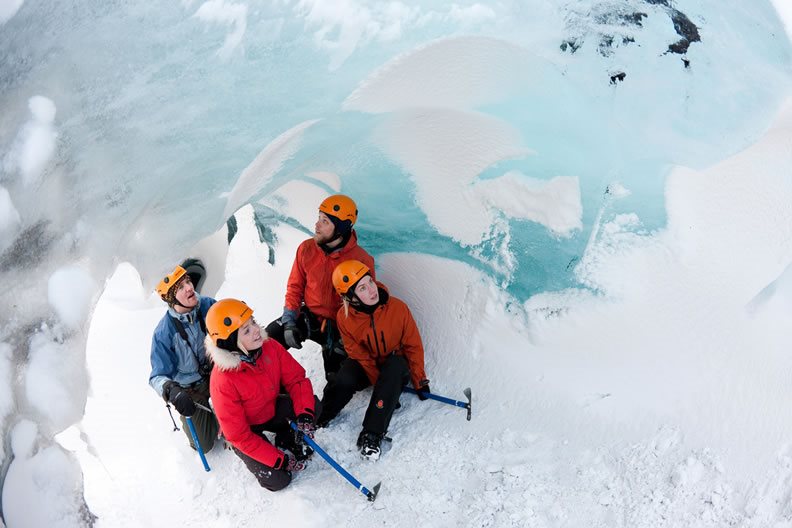 Ice climbing Iceland