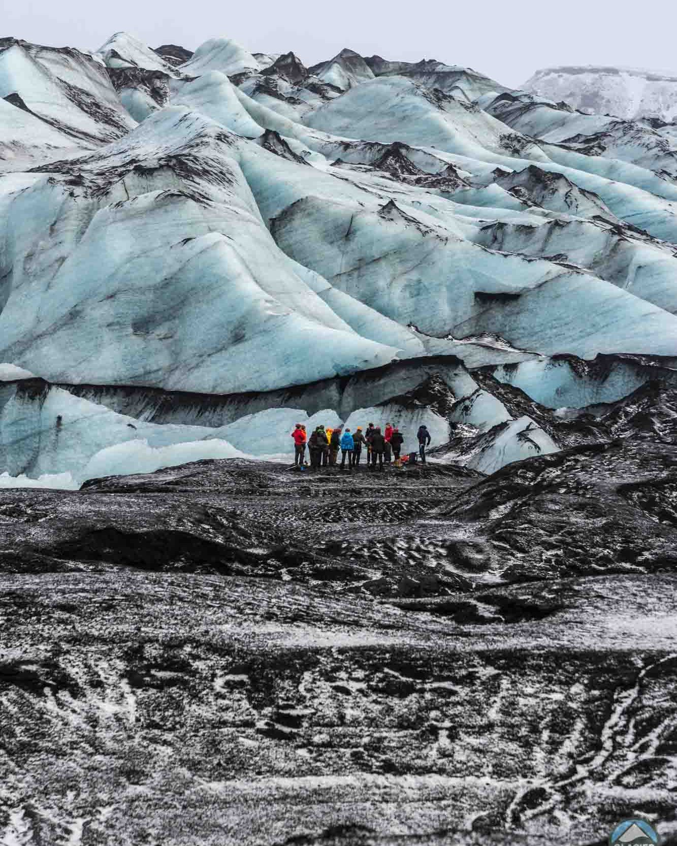 Beautiful glacier hiking tour Iceland 