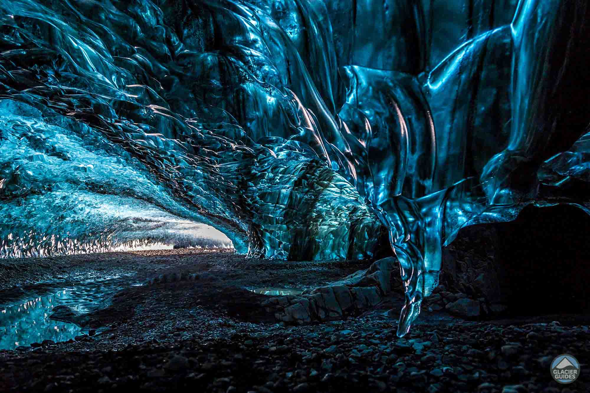 Crystal Ice Cave in Iceland