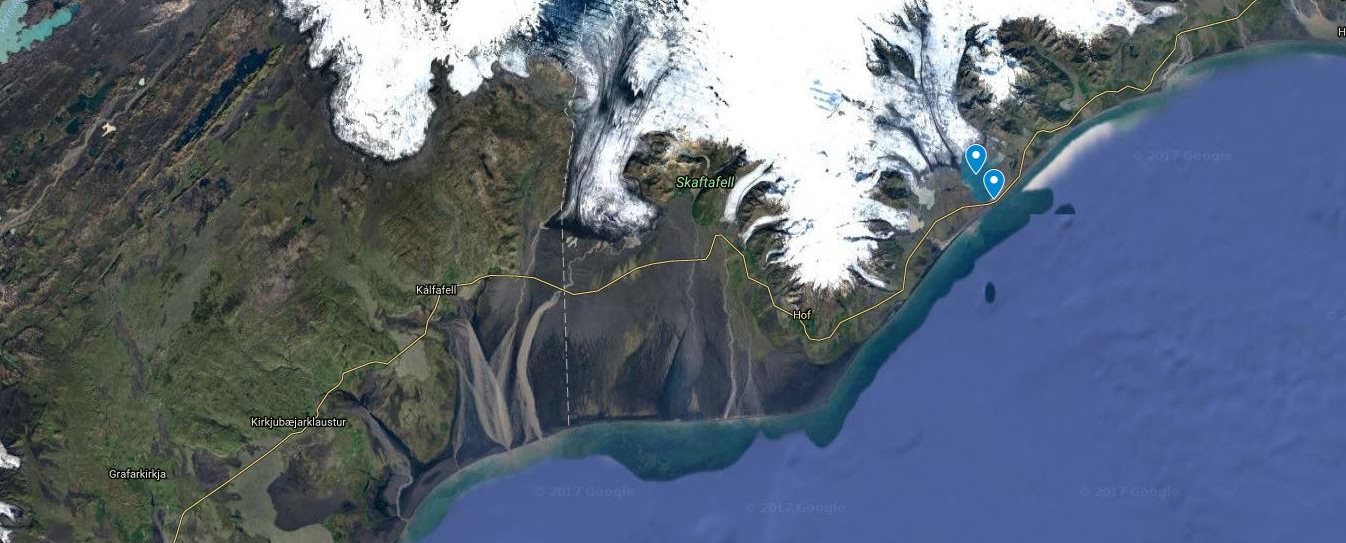 jokulsarlon kayaking map