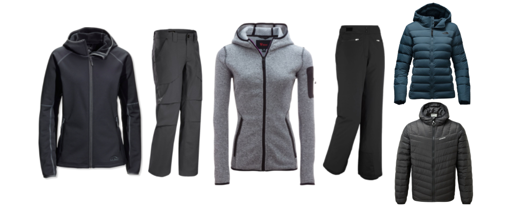 Insulating layer for a glacier hike