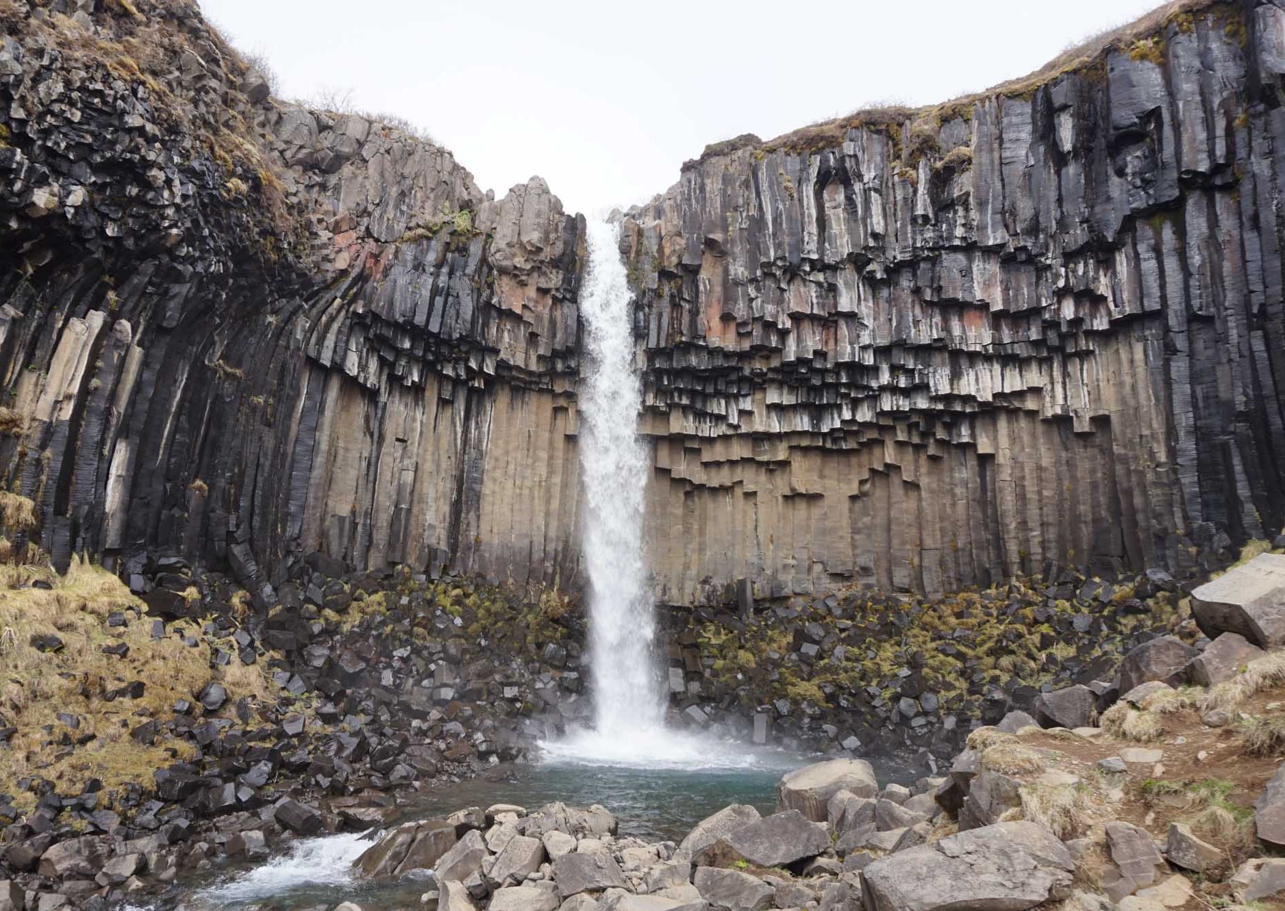 Svartifoss waterfall in Skaftafell