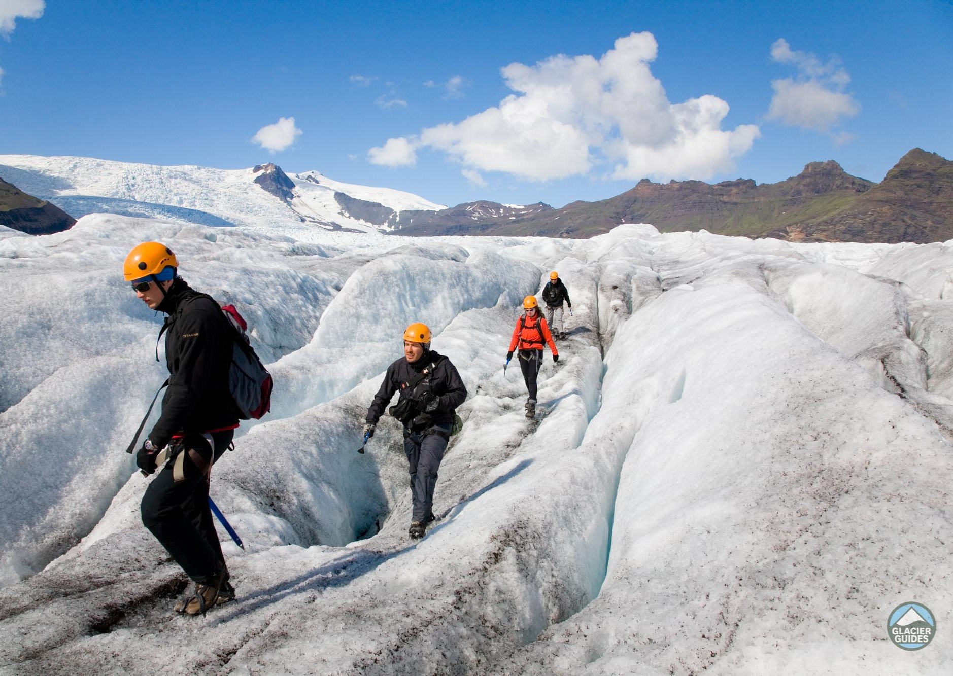 glacier hiking on vatnajokull glacier