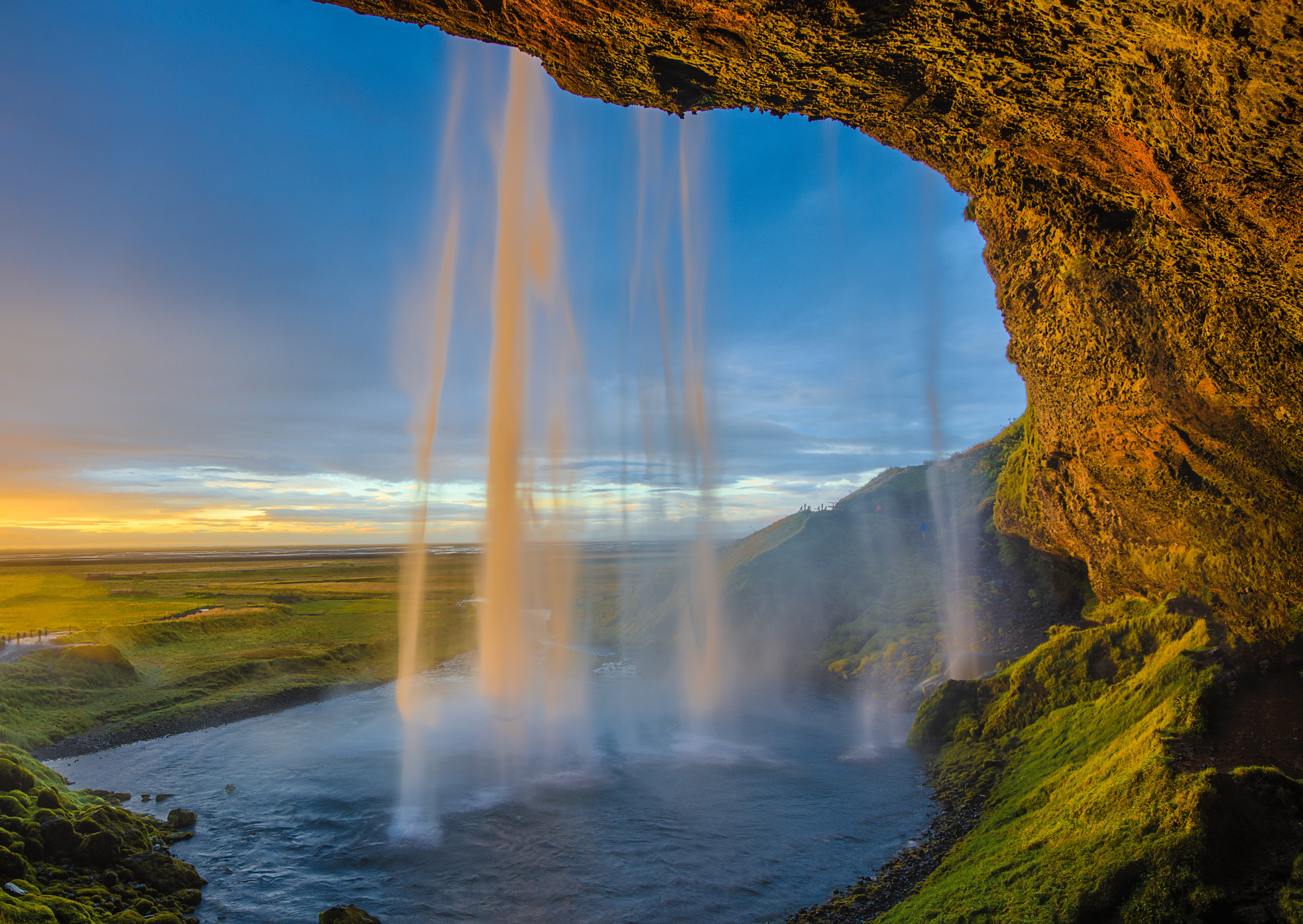 Seljalandsfoss waterfall - you can walk behind the fall