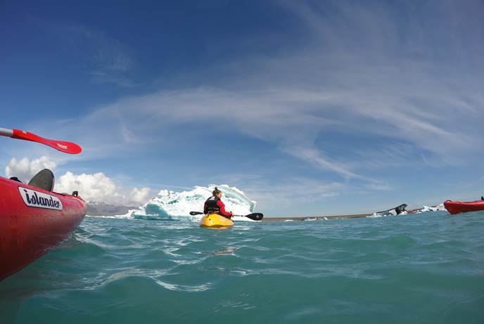 Kayak on Jokulsarlon Lagoon kayaking on jokulsarlon lagoon