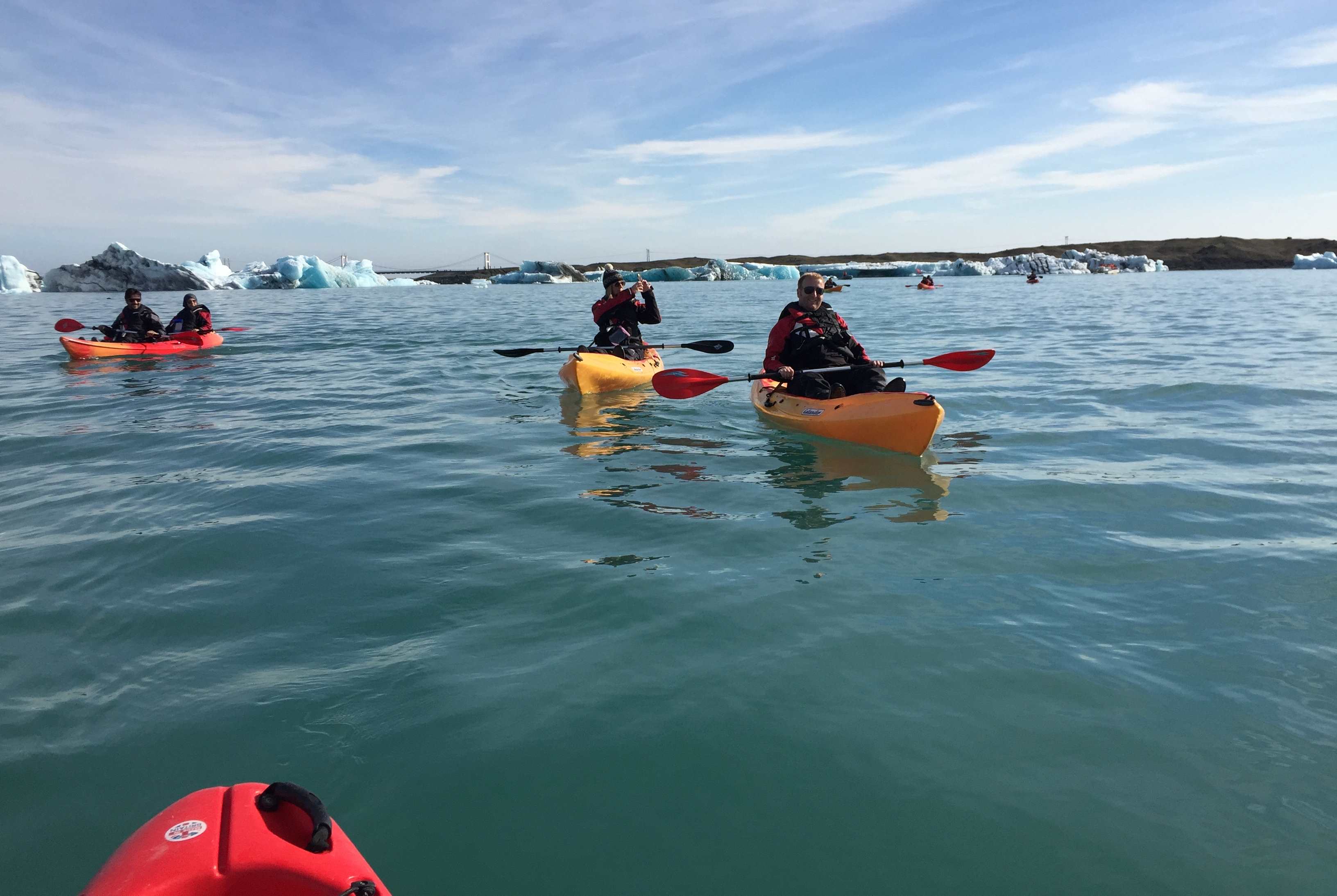 kayaking with icebergs