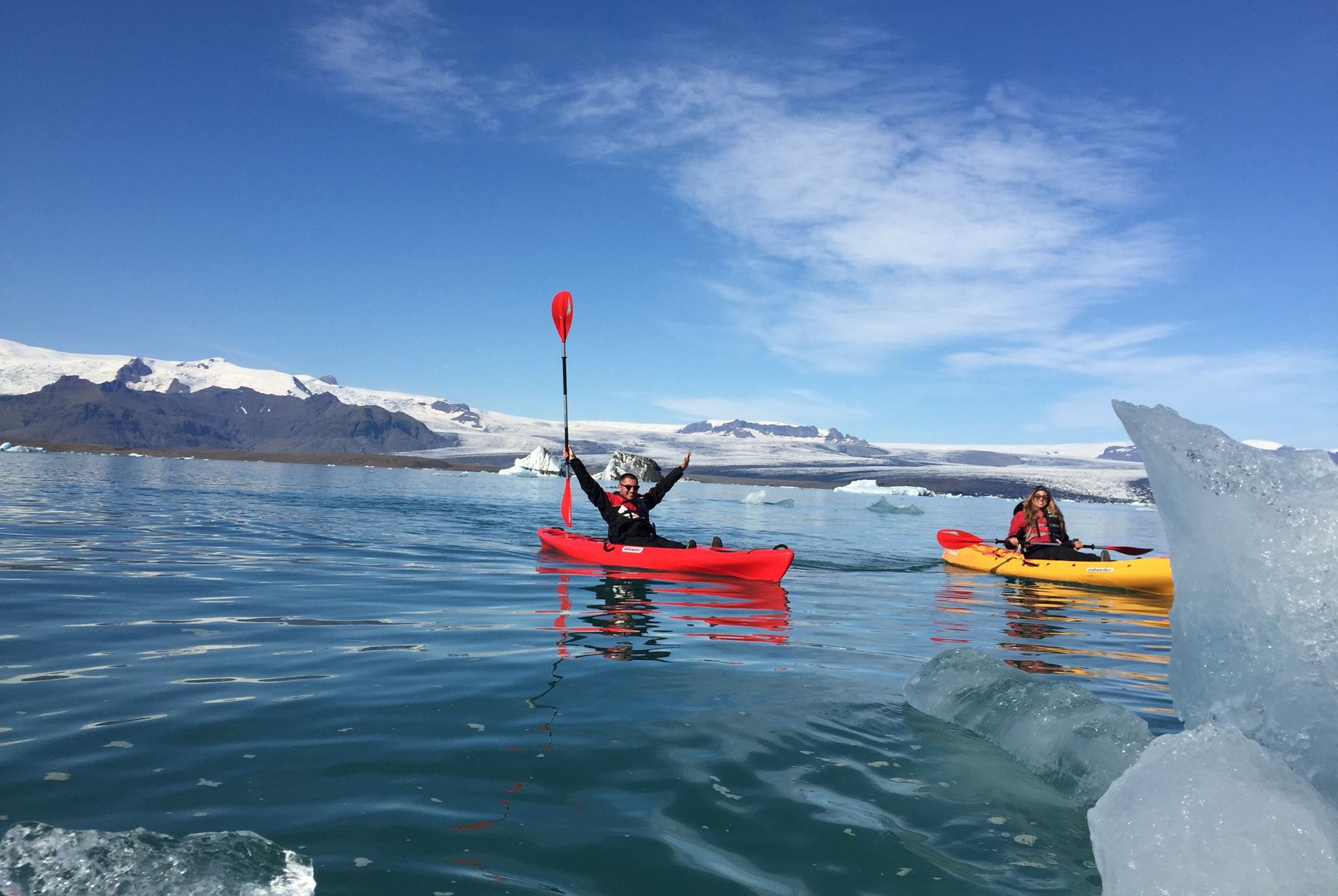 jokulsarlon glacier lagoon kayaking