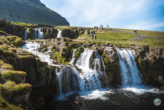 Kirkjufellsfoss Waterfall by Mount Kirkjufell