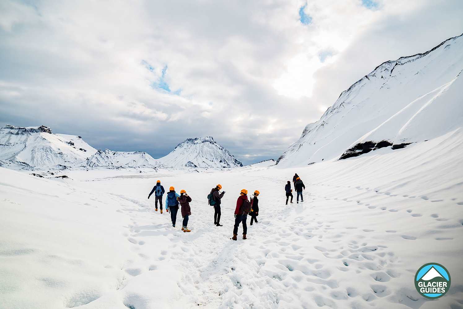 ice cave on myrdalsjokull glacier