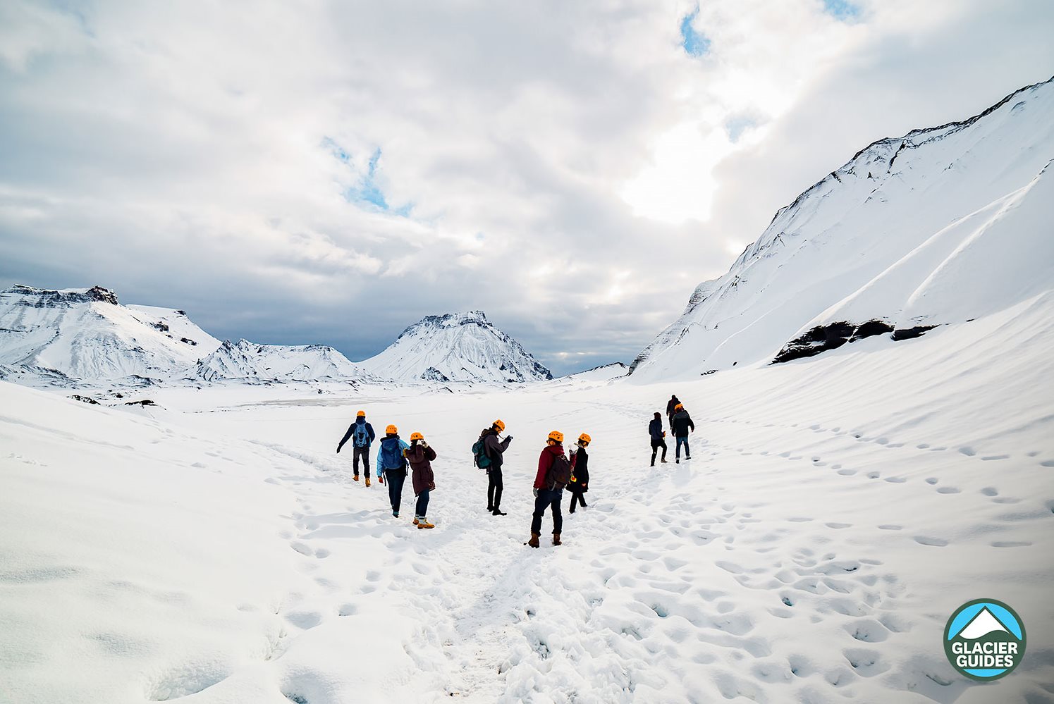 ice cave on myrdalsjokull glacier