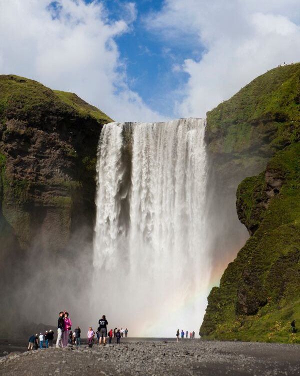 Skógafoss Waterfall on the South Coast of Iceland