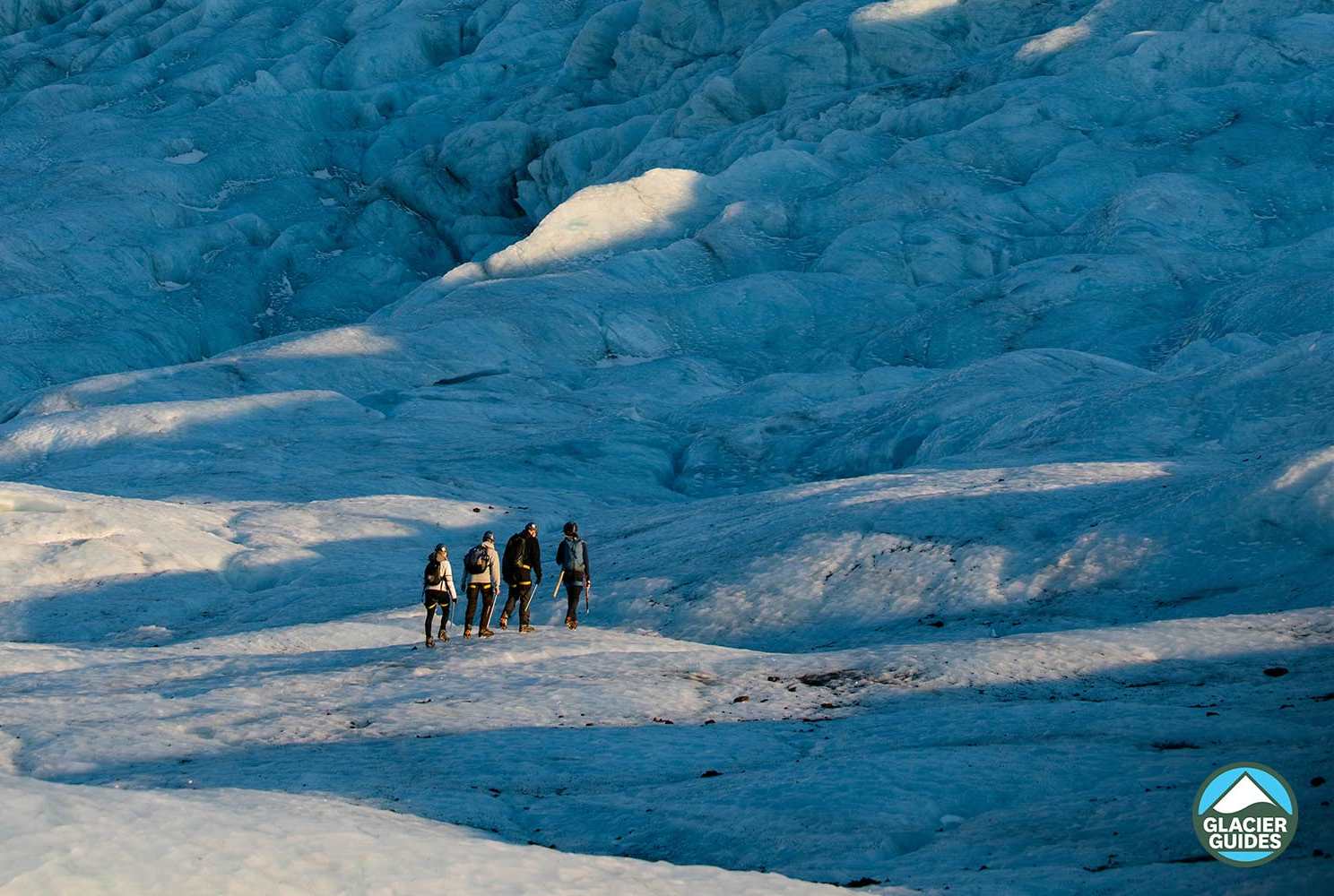 small guided group hiking in Iceland