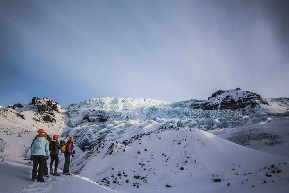 Glacier hiking with an expert glacier guide