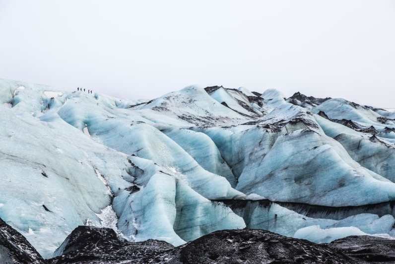 blue ice formations