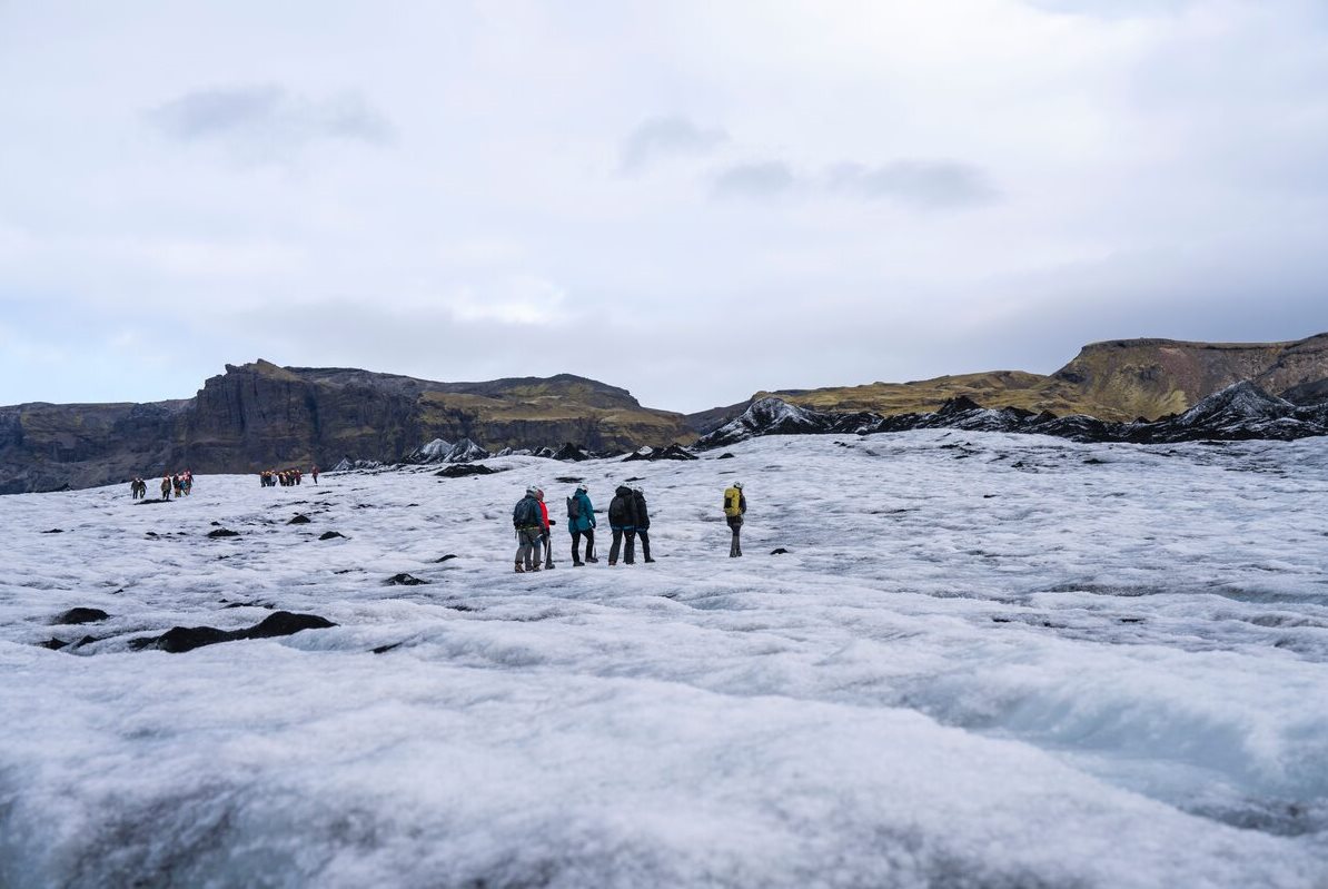 blue ice glacier
