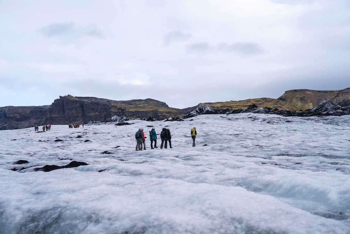 blue ice glacier