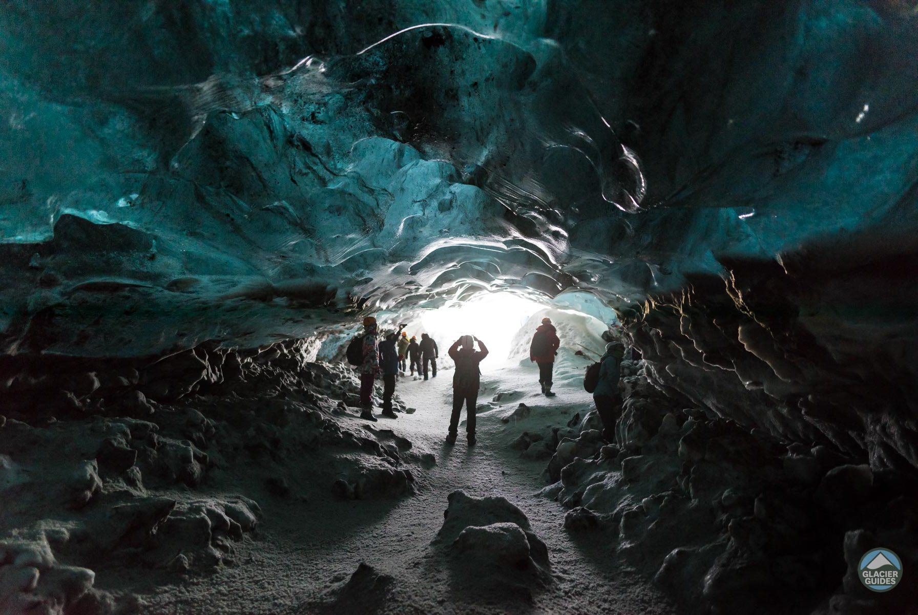 natural crystal blue ice cave iceland