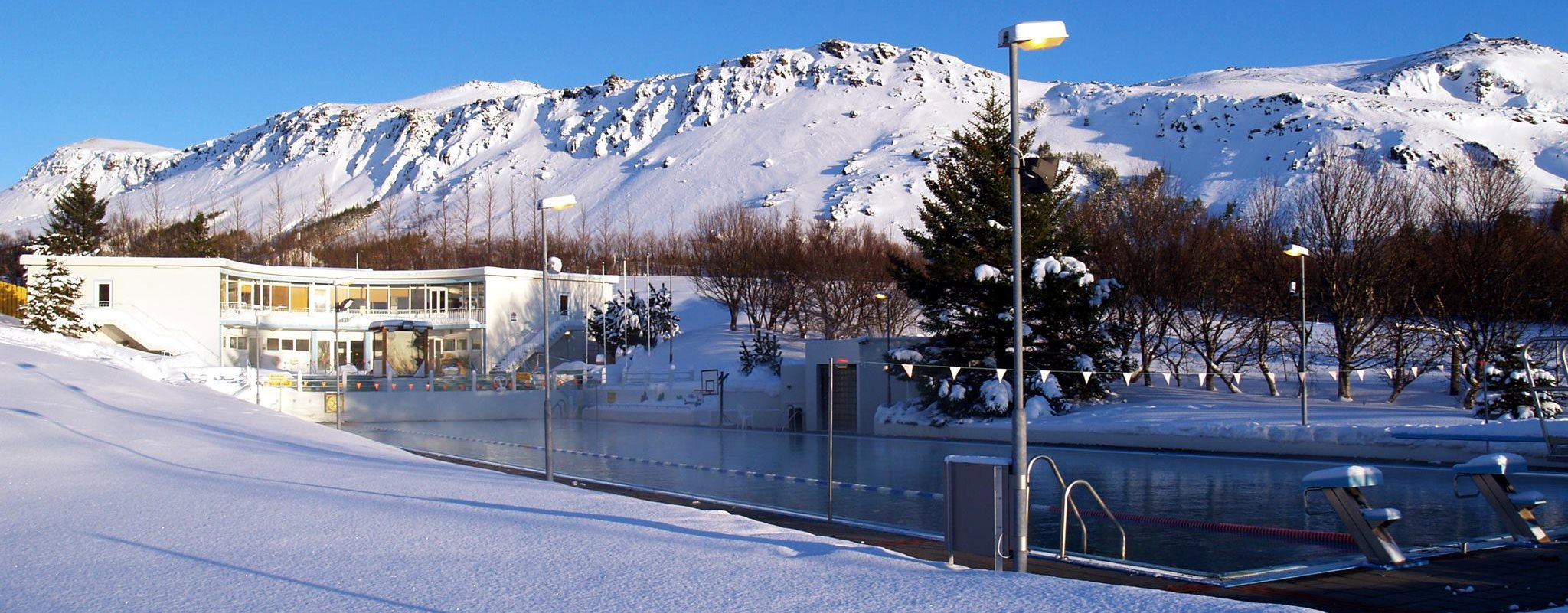 Hveragerdi Swimming Pool in Winter