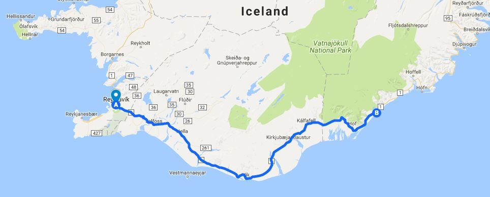 jokulsarlon zodiac boat tour map