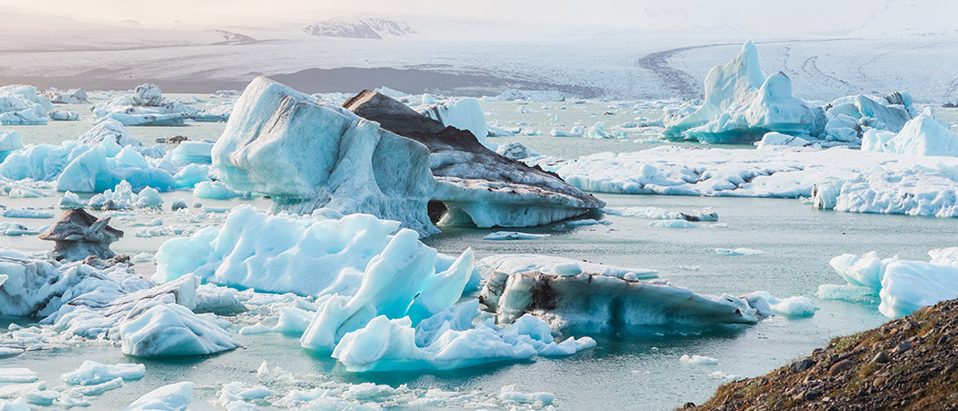 Icebergs in Jokulsarlon Glacier Lagoon