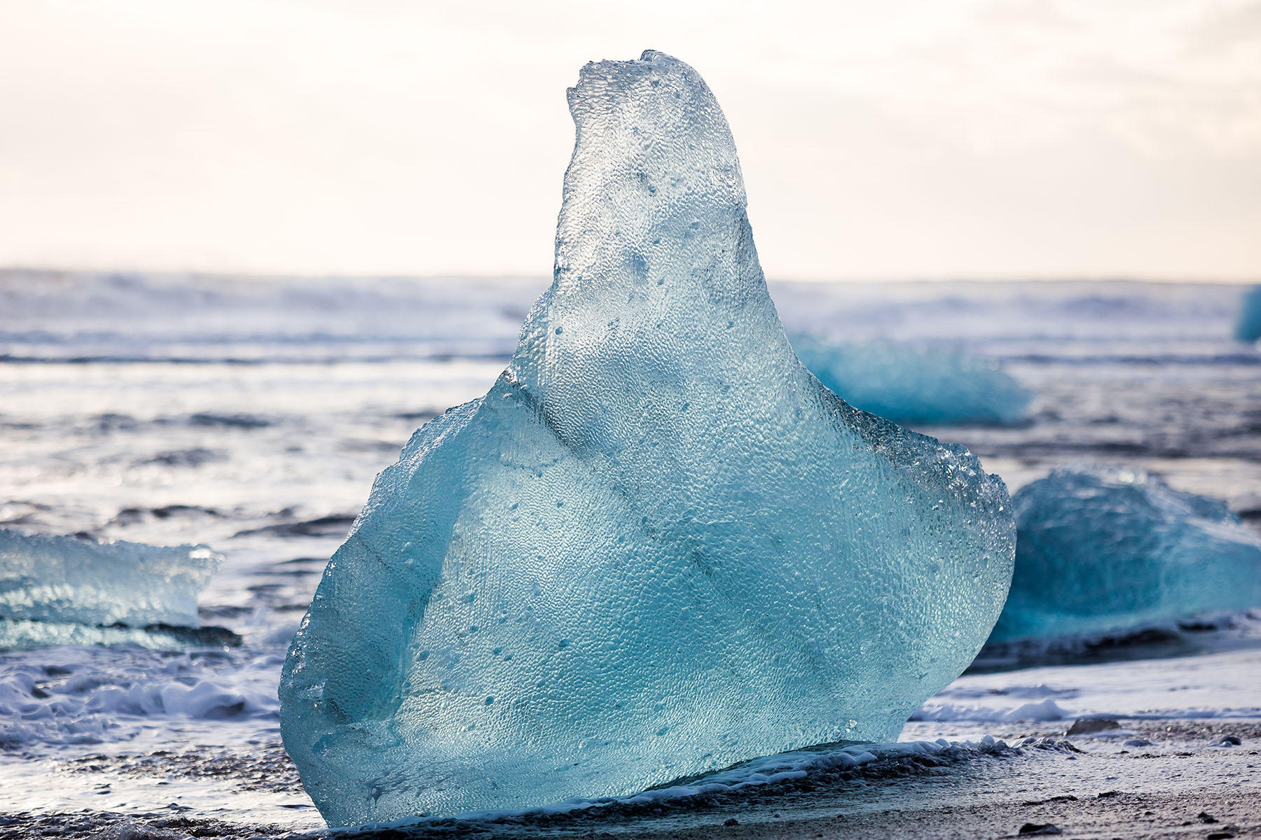 Stunning Blue Ice At Jokulsalon Glacier Lagoon