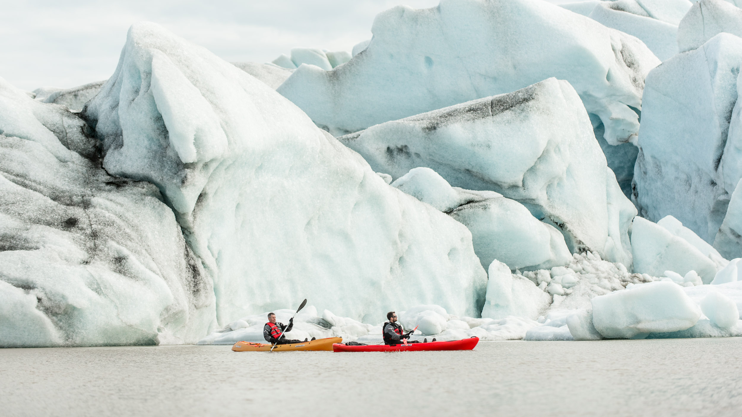Kayaking In Heinabergslon Glacier Lagoon