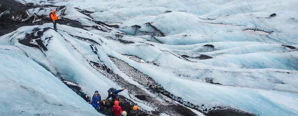 Solheimajokull glacier in south Iceland