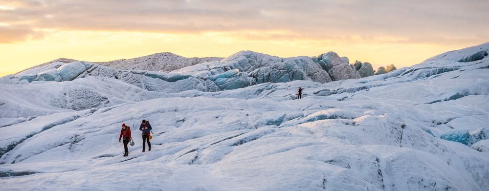 Glacier hike on Svínafellsjökull, the outlet glacier of  Vatnajökull