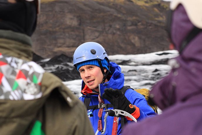 Safety Instruction From An Experienced Glacier Guide