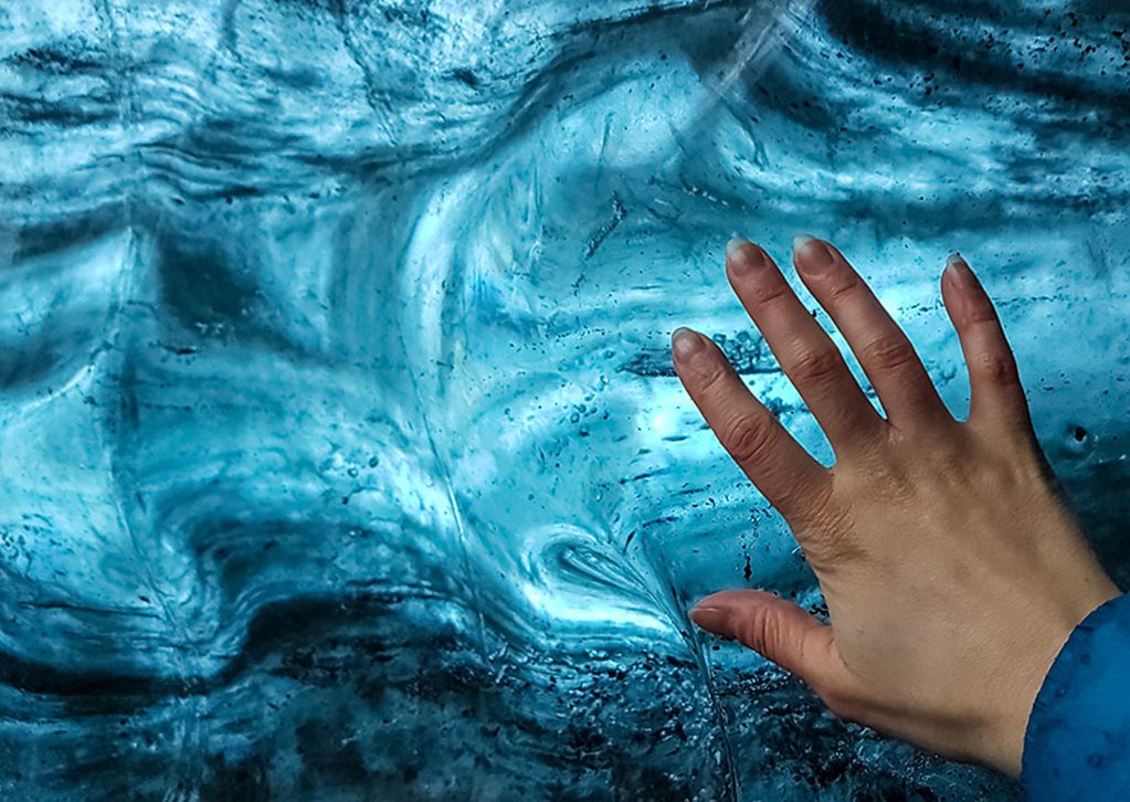 Crystal Ice Cave Blue Ice Shades Of Blue In Katla Ice Cave Within Myrdalsjokull Glacier