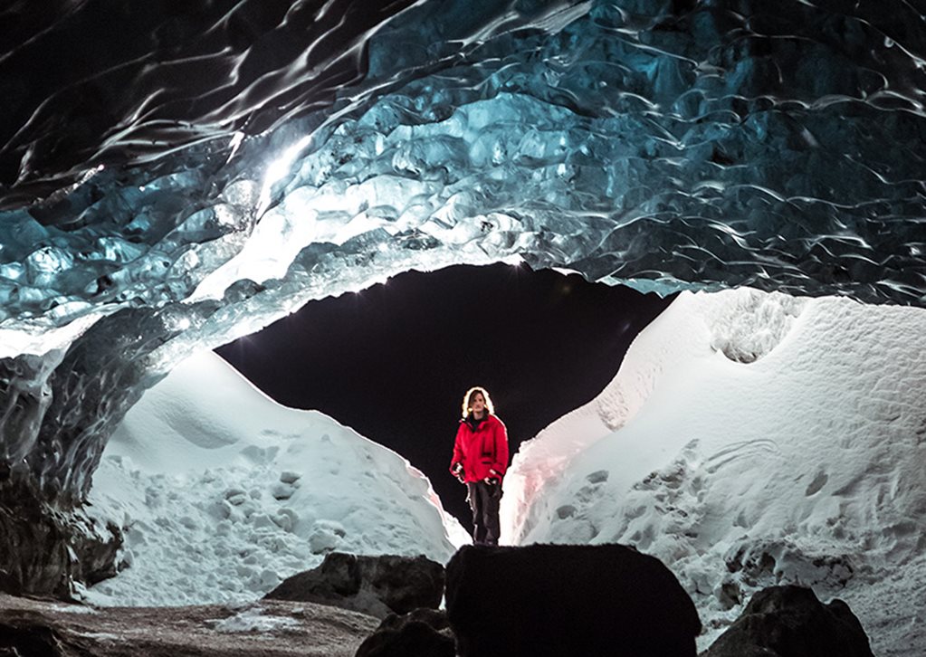 Visiting A Natural Ice Cave In Iceland
