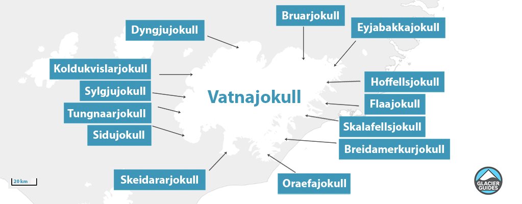 Names Of Vatnajokull Outlet Glaciers
