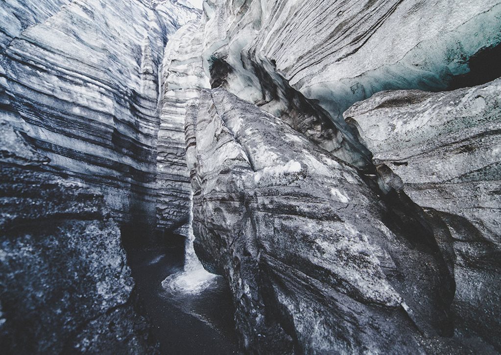 The Natural Ice Cave Under The Volcano Katla