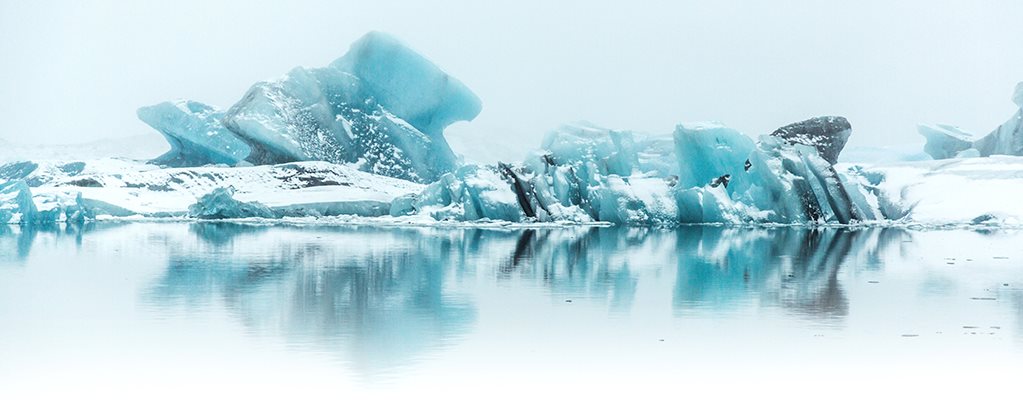 Jokulsarlon Glacier Lagoon In Winter