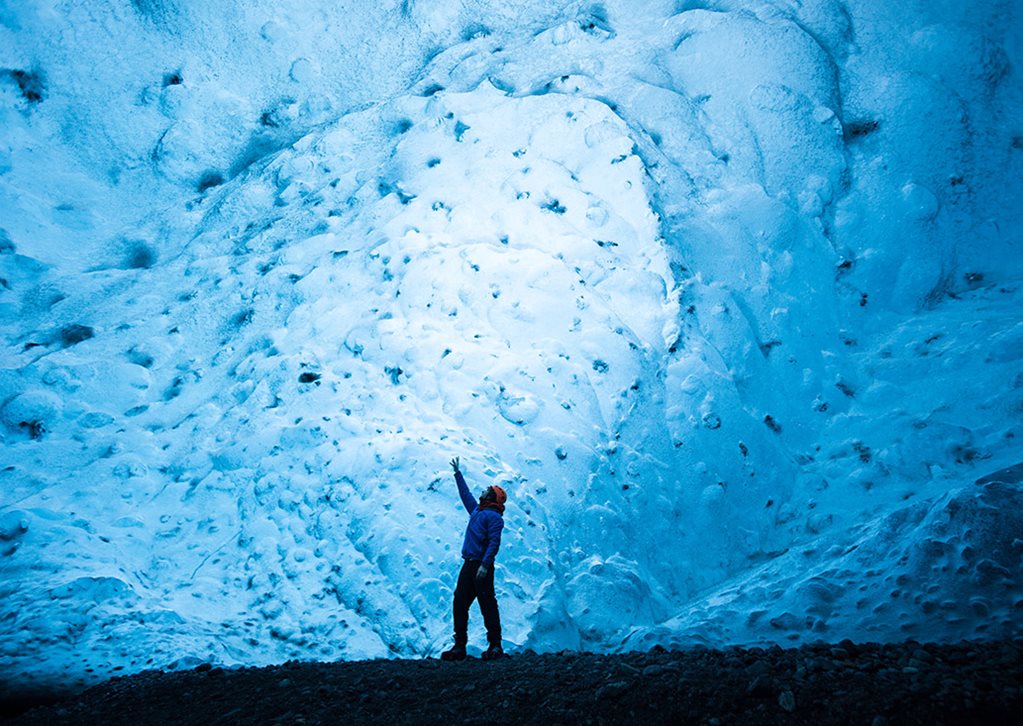 Crystal Ice Cave In Vatnajokull