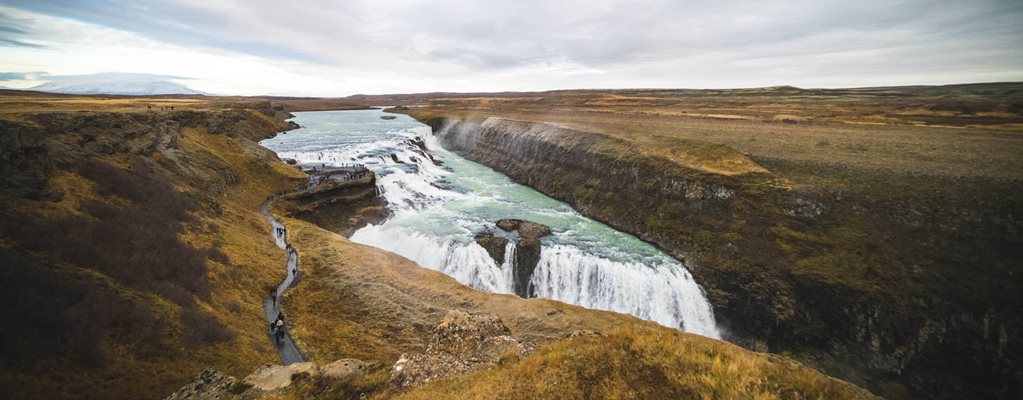 Gullfoss Waterfall in the Golden Circle of Iceland