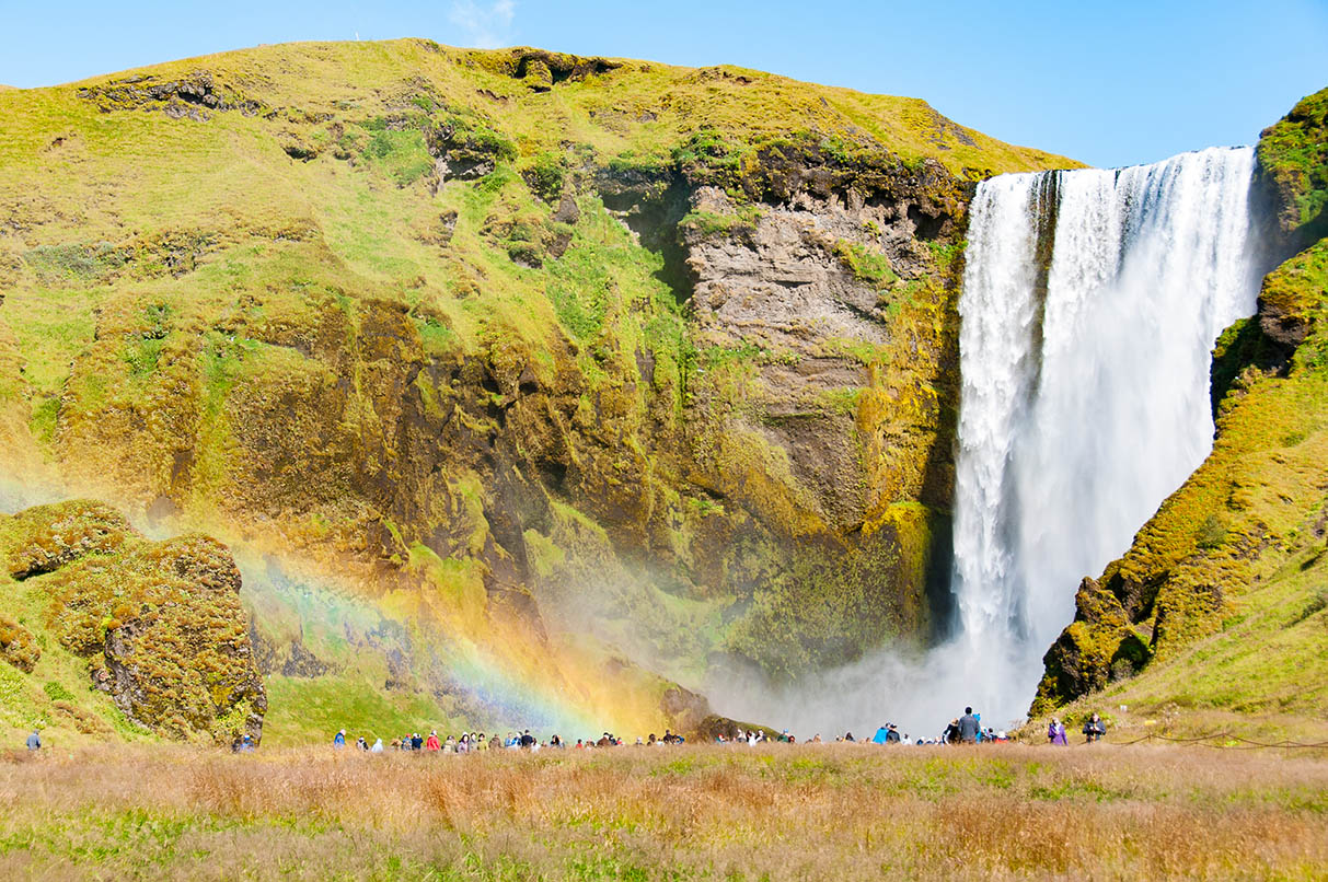 Skogafoss Waterfall In South Iceland