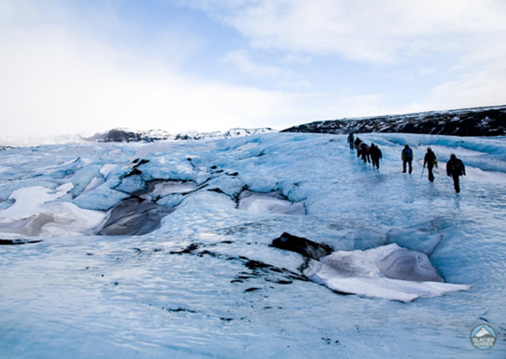 Hiking On Solheimajokull Glacier, South Iceland