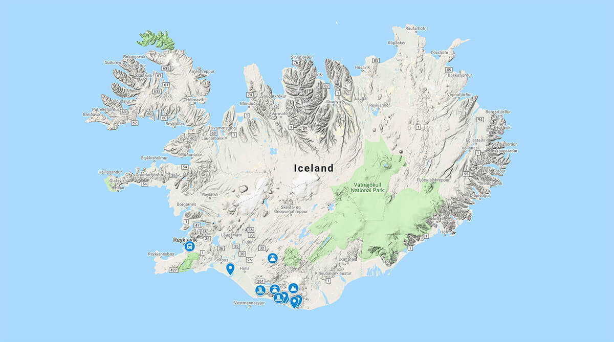Highlight Attractions in South Coast Of Iceland