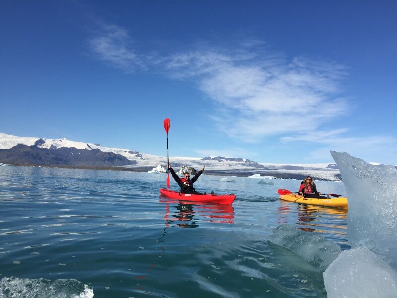 Kayaking on Jökulsárlón