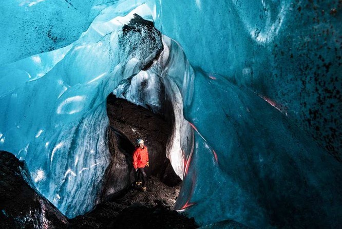 Into the glacier Iceland