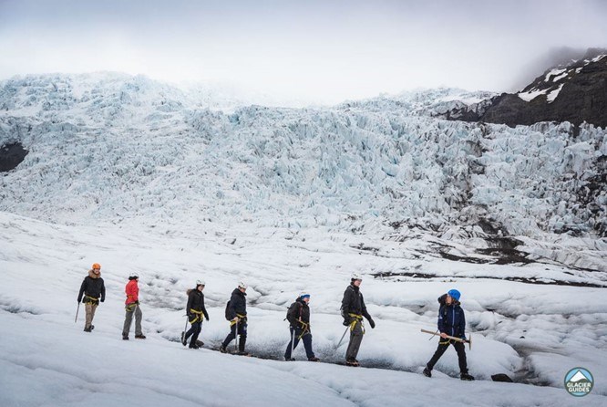 Glacier hike Falljokull in Iceland