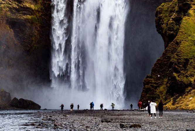 Glaciers & Waterfalls Skogafoss waterfall in Iceland