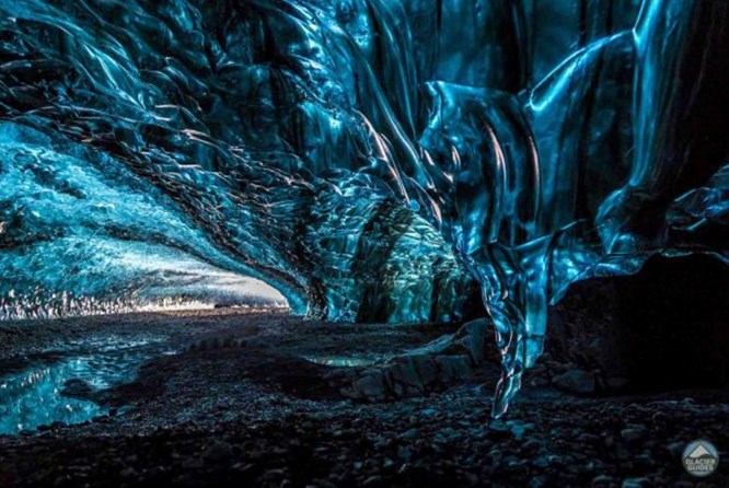 Ice Caves in Iceland Crystal ice cave in Iceland