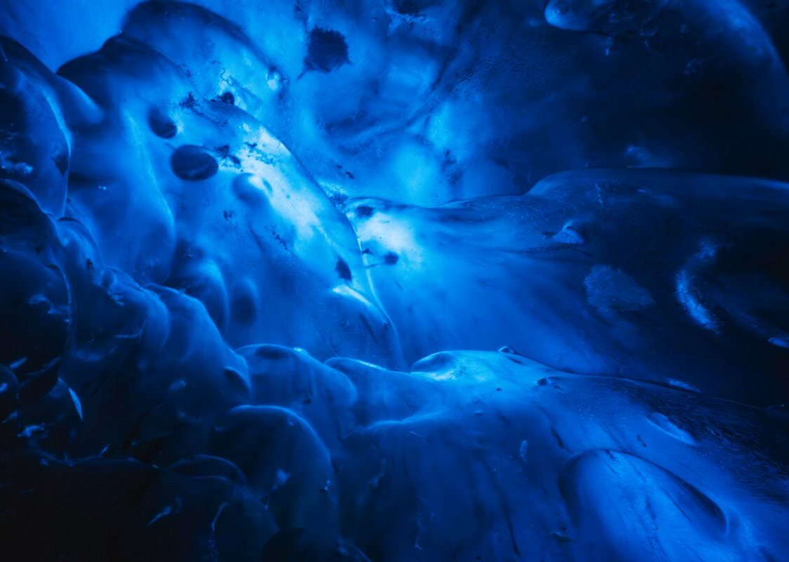 Crystal Ice Cave walls beautiful pattern
