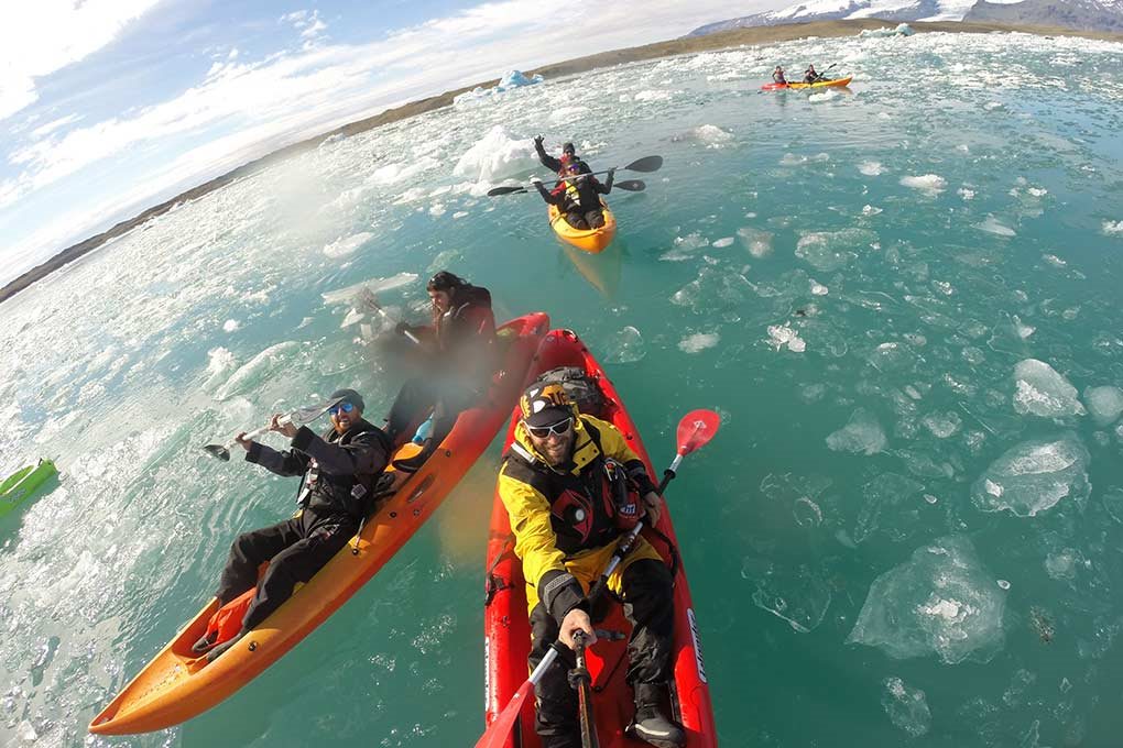 glacier lagoon kayaking Iceland